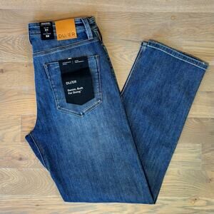 NWT DU/ER Performance Denim Relaxed Straight Jeans Stretch Mens Size 31x32